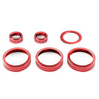 Auovo AC Knob Rings Trims Compatible with Subaru BRZ 2022-2026 for Toyota GR86 2022-2025 2026 Interior Accessories Air Conditioning Radio Switch Cover Audio Volume Button Ring (Knob Trims-6PCS, Red)