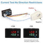 Linkstyle DC 5V-100V & 100A Digital Amp Voltage Meter, Dual Display Current Voltage Meter Gauge with Hall Effect Sensor Transformer