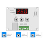 6PCS Temperature Controller Module XH-W1209 LCD Display Digital Thermostat Module with Waterproof NTC Probe -50~110℃ DC 12V Electronic Temp Control Module Switch