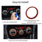 Auovo AC Climate Control Knob Outer Ring Covers for Subaru Crosstrek Accessories 2018-2023 / Impreza 2017-2023/ Forester 2019-2024 Interior for Car Air Condition Switch Control Trim (Sun Orange)