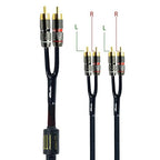 Arklove 10ft Shielded RCA Plug Splitter Stereo Audio Video Cable 2 Male to 4 Male Dual Speaker Y Adapter Connector Extension Cord 24k Gold Plated 1 Input 2 Output