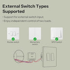 SONOFF MINI Duo (Matter Over WiFi) 2 - Channel WiFi Smart Switch, Matter - Enabled, 16A Total Load, Compact for Standard Boxes, Remote & Automated Control