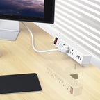 Desk Clamp Power Strip with PD20W USB-C, 2 in 1 Dual Layer Under Desk Power Strip, Removable Clamp Power Socket with 10AC Outlets & Switch, 10ft Extension Cord(ETL Listed)