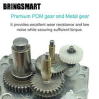 BRINGSMART 12V 40rpm DC Worm Gear Motor 40kg.cm Self-Locking Reversed Engine Mini Turbine Geared Motor for DIY Robot Rotating Table Door Lock Curtain Machine (12V 40rpm)