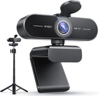 EMEET C60E 4K Webcam with Tripod, Streaming Camera with PDAF Autofocus, Dual Microphones, Auto Light Correction, 73° FOV, Plug & Play USB Webcam for Live Streaming, Gaming & Real-Time Interaction