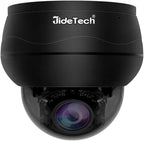 JideTech 10X Hybrid Zoom 4K 8MP Outdoor PTZ IP PoE Dome Camera Indoor, Auto Tracking, Human/Vehicle Detection,Pan Tilt Security Camera with 65ft IR Night Vision, 24/7 Recording, IP66, for Onvif NVR