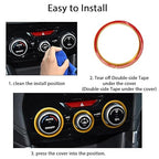 Auovo AC Climate Control Knob Outer Ring Covers Accessories for Subaru Crosstrek 2018-2022 2023 / Impreza 2017-2023 / Forester 2019-2024 Interior Air Condition Switch Control Trim (Gold)