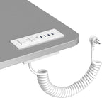 Recessed Power Strip USB C 65W Fast Charging Station,in Drawer Outlet,Furniture Flush Mount for Desktop,Workspace Essential Desk Outlet (White, 10FT)