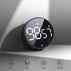 BlueSnail Kitchen Timer with LED Digital Display Smart Efficana for Home Classroom Gym Office, Volume and Brightness Adjustable Productivity Timer