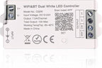 TUNICHX LED CCT Strip Color Temperature LED Strip Dual White 2700K-6500K 2.4 GHz WiFi Group Controller Alexa Google Home Compatible with WR02RF LM007 B2 FUT007 Mi-Boxer/Mi-Light CCT Remote