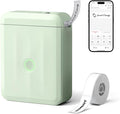 NIIMBOT D110 Upgraded Version Mini Label Maker Machine with Tape, Portable Bluetooth Thermal Printer, Sticker Labeler with Multiple Templates for Office Organization Home Kitchen School, Green