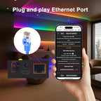 Elite ESP32 WLED LED Strip Controller with Ethernet Music Sound Reactive UART Energy Save Relay 20A Pluggable Fuse DIY Dynamic for WS2811 WS2812 SK6812 WS2815 Digital Addressable RGB IC Strip Light