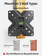 USX MOUNT Small TV Wall Mount Monitor Bracket | RV TV Mount | with Swivel and Tilt VESA Wall Mount for 10-26 27 32 inch LED OLED TVs and Monitors - VESA Size Up to 100x100mm and 22lb Capacity-XMS002