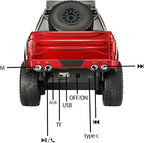 WS-589 Rugged Pickup Truck Bluetooth Replica Speaker – Portable Audio with TWS, LED Party Lights & HD Stereo | Unique Surprise Gift for Music & Truck Lovers(Red)