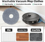 24Pcs Qrevo S5V Accessories Kit Replacement Compatible with Roborock Qrevo S5V/Curv/Edge Robot Vacuum, 1Pair Main Brush, 4 Mop Cloth Pads, 6 Side Brushes, 4 HEPA Filters,6 Dust Bag, 1 Cleaning Tool