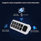 VELATEMOR AI Voice Control Panel, 10 LCD Mechanical Buttons 2.01 Inch Auxiliary Screen, with AI Voice Recognition and One Key Macro, for OS X Smart Home Automation (Black)