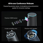 NEARITY C45 2K Video Conference Webcam with Microphone and Speaker, All-in-One Camera with 4 Noise Cancelling Microphone, 5X Zoom FHD Webcam AI Auto-Framing Plug-and-Play for Zoom/Teams/Google Meet