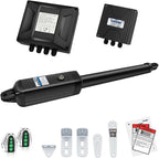 TOPENS A8131 Single Swing Gate Opener Heavy Duty Automatic Gate Motor for Single Swing Gates Up to 18ft, Electric Driveway Gate Operator AC Powered with Remote Control Kit Solar Compatible