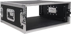 Sound Town 4U PA/DJ Rack/Road Case, 4-Space, with 21" Rackable Depth, Plywood, Metal Ball Corners, Pro Tour Grade Flight Case (STRC-4U)