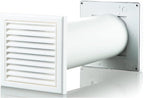 VENTS-US GK 125 MA - Easy to Install 5" Through The Wall Exhaust Fan with 102 CFM - Built to Remove Unpleasant Odors, Fumes, Moisture, and Airborne Pollutants