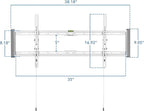 Mount-It! Tilting TV Wall Mount for 43"-90" TVs, Ultra Slim Heavy-Duty TV Mount with Low Profile 1.9", VESA 200x200 to 800x400, Supports up to 165 lbs, White