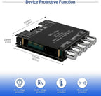 Bluetooth Audio Amplifier Board, ZK-TB21 2.1CH 50W x 2 +100W Subwoofer Power Amp with Treble and Bass Control, Bluetooth5.0 and AUX Inputs, Stereo Digital AMP for DIY Home Speakers