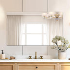 Mirrorons Frameless Mirror, Wall Mirror 48" x 30", Modern Bathroom Mirrors for Wall with Polished Edge, Hangs Horizontally or Vertically. Upgraded Shatterproof, Entryways, Bathroom, Gym.