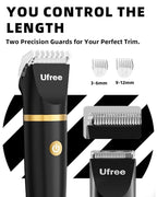 Ufree Body Hair Trimmer for Women, Manscape Pubic Hair Trimmer, 3 in 1 Body Grooming Kit for Lady, Waterproof Body Electric Shaver Razor, Grooming for Face and Body, Gifts for Women, Black