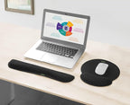 Ergonomic Mouse Pad with Wrist Rest Premium Memory Foam Keyboard and Mouse Wrist Rest Pads Set- for Comfortable Typing &Wrist Pain Relief (Pack of 4)