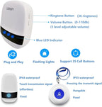 LIOTOIN Caregiver Pager Wireless Call Button Alert Button Call Bell Emergency Button for Home/Elderly/Patients Panic Button Nurse Alert Call System 3Call Button 3Receivers (600+ft Operating Range)