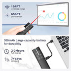 Norwii Wireless Presenter Remote for PowerPoint, Presentation Remote Control Clicker with Complete Air Mouse Function, Handheld Mouse Clicker for Mac, Computer, Laptop, Google Slides, N99