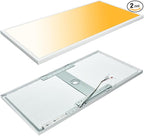 Mcacggo 2x4 FT LED Flat Panel Light Surface Mount 5000K-4000K-3000K Switchable & 0-10V Dimmable, 30W-40W-50W Selectable Flush Mount Ceiling Light 24x48 inch, ETL Listed, 100-277V, White, 2 Pack