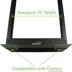 NavePoint 13U 2 Post Open Frame Server Rack for 19 Inch Equipment, AV, Networking, Data & IT Devices, 2-Post Rack 13U 661lbs Weight Capacity, Black