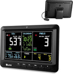 Air Quality Monitor Indoor 7" Display + Alerts, CO2 Monitor PM2.5 PM1.0 PM10 with TVOC Temperature Humidity Carbon Dioxide Detector for Home, Kitchen, Bedroom, Office, RV