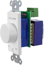 Rockville VOL7035 35W 70V Wall Volume Control, 1-Gang, White, Easy Install, Dust-Protected, Excellent Frequency Response, for Commercial Audio Systems