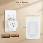 Thinkbee Remote Control Outlet Plug, 15A /1500W 600ft RF Range Wireless Light Switch Kit, Expandable Remote Outlet Switch for Lamp Fan Household Appliances, 80-275V with Anti-Surge 4000V