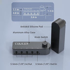 Cubilux Bidirectional 3.5mm Audio Switcher (1-in to 4-Out / 4-in to 1-Out), Stereo 1/8” Aux Selector Box for Speaker Headphones/Earphones, Audio Switch for Laptop Computer Smartphone Tablet