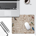 Beige Garden Neutral Floral Square Mouse pad, Texture, Waterproof, Anti Slip Rubber Base, Computer Mouse pad, Laptop Mouse pad