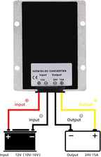 MGGi DC 12V-24V 15A 360W Voltage Booster, DC Boost Converter, Regulator Power Supply, Waterproof for Vehicle, Boat, Electric Bike