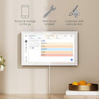 Digital Calendar, 15.6 inch Wall Planner & Chore Chart, Rechargeable Full HD Touchscreen Display, Portable Smart Family Organizer, Event Planner, Desk and Wall mountable, Perfect for Family Schedules - Wall Mount Included No Subscription