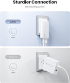 65W Ultra-Thin Foldable Charging Plug USB-C, Portable Mobile Phone and Laptop Charger, USB-C Wall Multi-Port Charger Outlet Suitable for iPhone 15/16/17 Series and Samsung Galaxy Series Models
