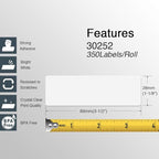 BETCKEY - Compatible DYMO 30252 (1-1/8" x 3-1/2") Address & Barcode Labels - Compatible with DYMO Labelwriter 450, 4XL & Zebra Printers[6 Rolls/2100 Labels, Yellow]
