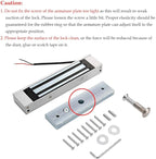 Electric Magnetic Lock with Z and L Bracket 180KG 350LBS Holding Force Electromagnet Lock 12V Fail Safe Single Door for Access Control System