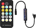 PAUTIX RF Remote Dimmer CCT Tunable COB LED Strip Lights,17-Key Wireless Remote and Controller DC 5-24V for CCT COB LED Tape Lights,Timer Function