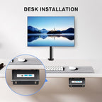 Pholiten Adjustable Thin Client Mini PC Mount Bracket,CPU VESA Under Desk and Monitor Arm Computer Holder