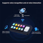 Yunseity AI Voice Control Panel, 10 LCD Mechanical Buttons with 2.01 Inch Auxiliary Screen, Support for Wins for OS X with Dynamic Theme Editor, for Smart Home Automation (White)