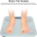 Advanced Smart Body Fat Scale Bluetooth Weight Scale with High Precision Sensors Digital Body Composition Analyzer BMI Measurement for Home Gym Fitness Tracking ABS Material