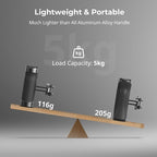 SmallRig Mini Side Handle for 1/4"-20 Threaded Holes, Camera Cage Handle for Left or Right Hand, Up and Down Adjustable, with Built-in Cold Shoe & Threaded Hole - 4755