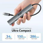 Acer 10 Gbps USB C Hub, USBC Splitter with 4*USB C 3.2 and 100W PD Port, Fast Transfer Type-C Multiport Adapter Compatible with MacBook Pro/M2/M1, iPad, Surface Pro, XPS【No Video Output】