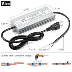 LLTOP LED Driver 60 Watts 100-264V AC to 24V DC 2.5A Power Supply Waterproof Low Voltage Transformer Ultra Thin Converter for Indoor Outdoor LED Lights